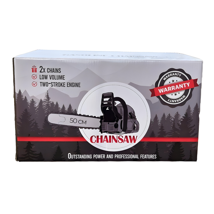 Немска Бензинова Резачка за Дърва WerkBull 72куб 4,5кс + две вериги и пила за точене